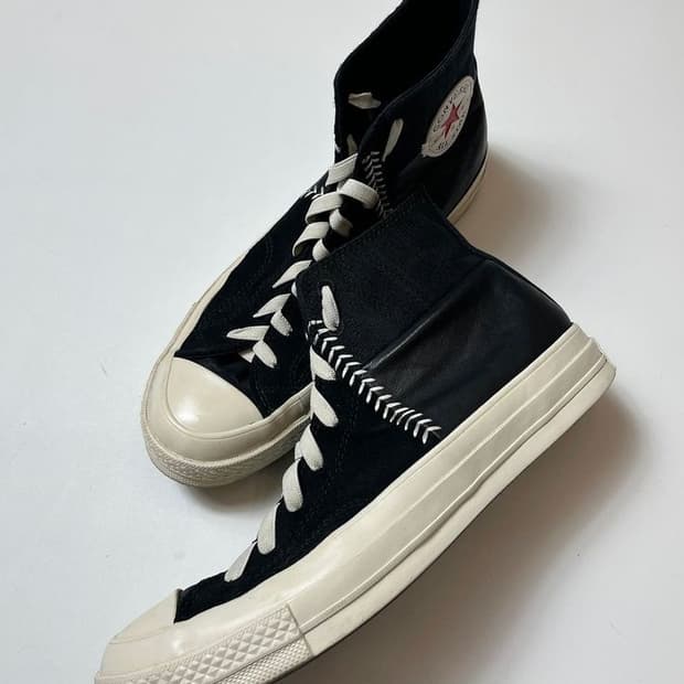 컨버스 척 70 수딩 크래프트 스티치 블랙 스니커즈 Q1405