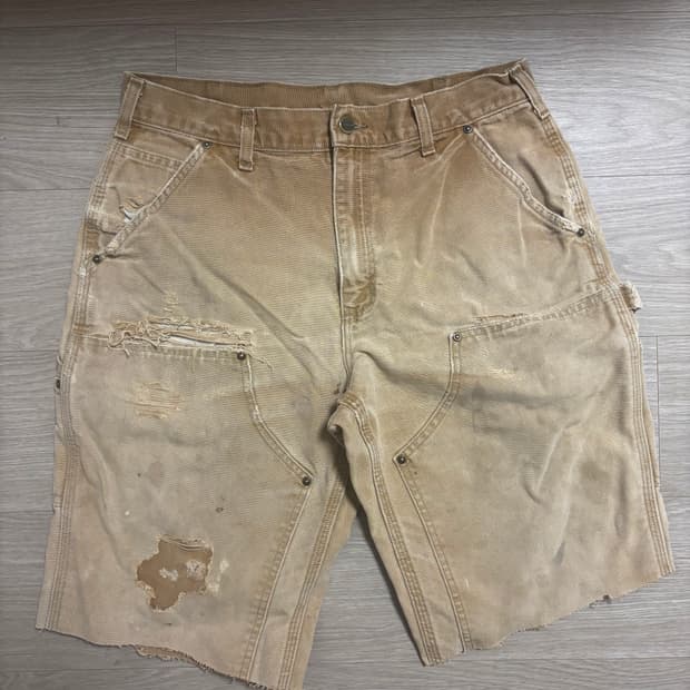 칼하트 더블니 쇼츠 컷오프  BRN