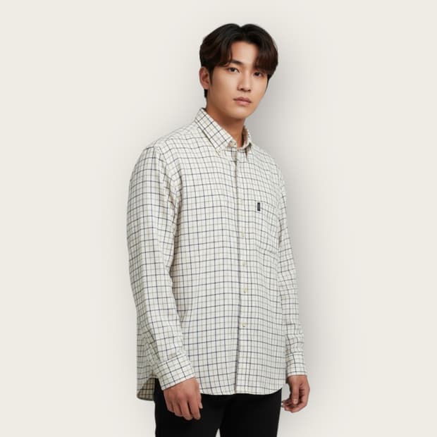 L/ 에르메네질도 제냐 슈퍼파인 코튼 셔츠