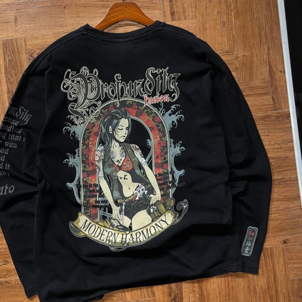 빈티지 오리엔탈 프린팅 롱슬리브