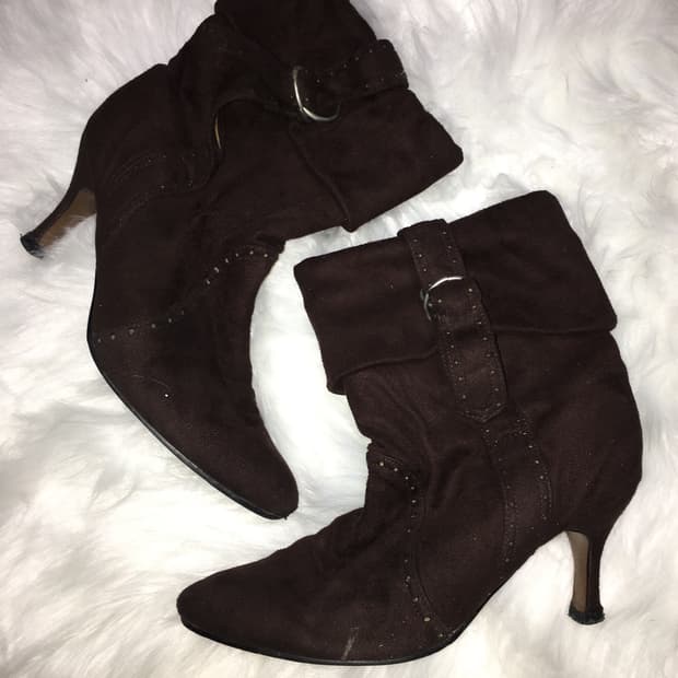 buckle suede folding boots (240)
