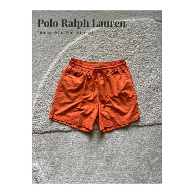 Polo Ralph Lauren 오렌지 수영 쇼츠 (31-34)