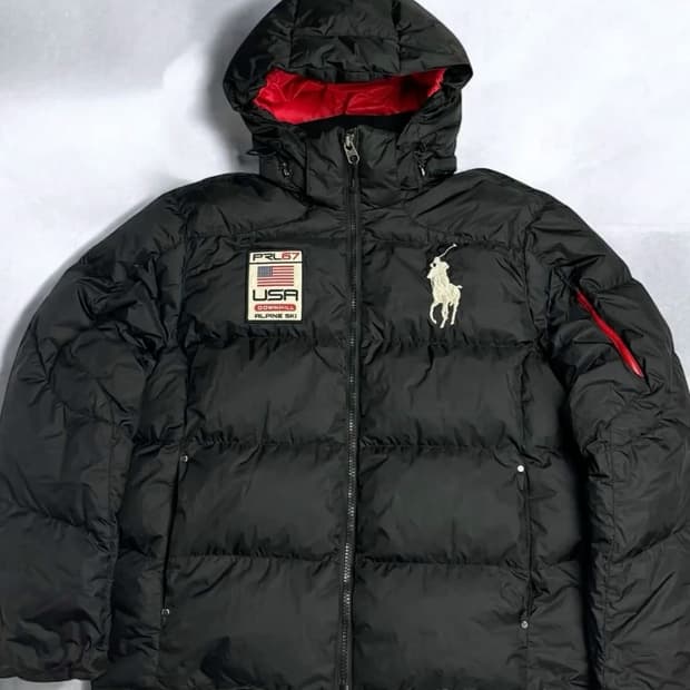 폴로 빅포니 성조기 패딩 s