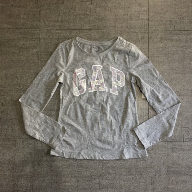 Gap 갭 핀터깔y2k 딱붙핏 스팽글 긴팔티셔츠 롱슬리브