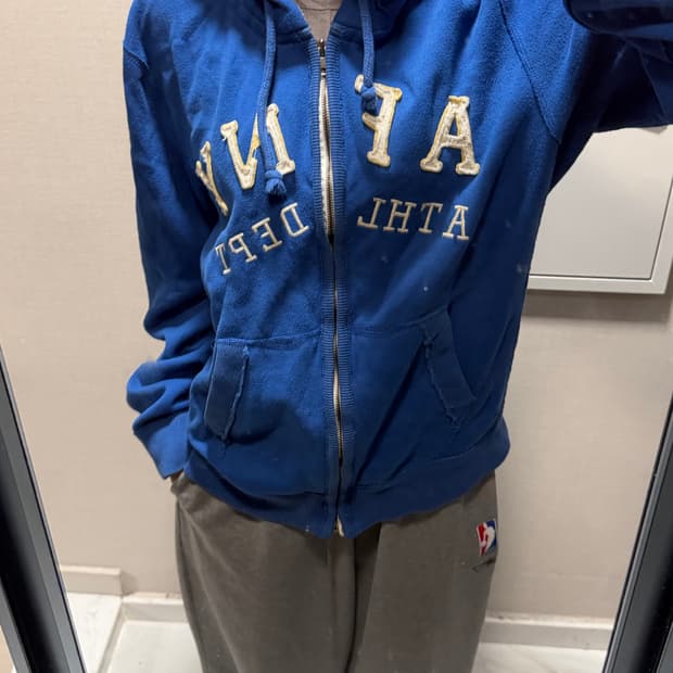 아베크롬비 블루 후드집업 L