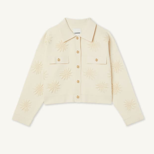 Sandro 산드로 플라워 자수 가디건