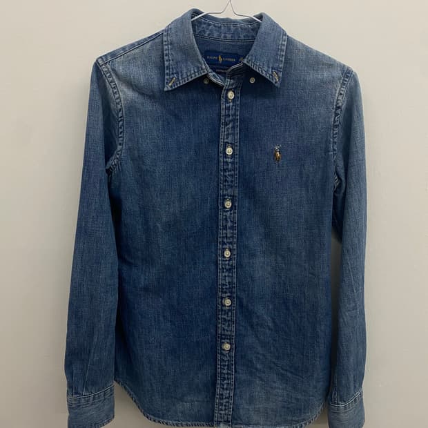 폴로 랄프로렌 데님 셔츠 XS (커스텀핏)