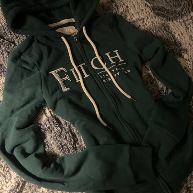 아베크롬비 슬림핏 후드집업 그린