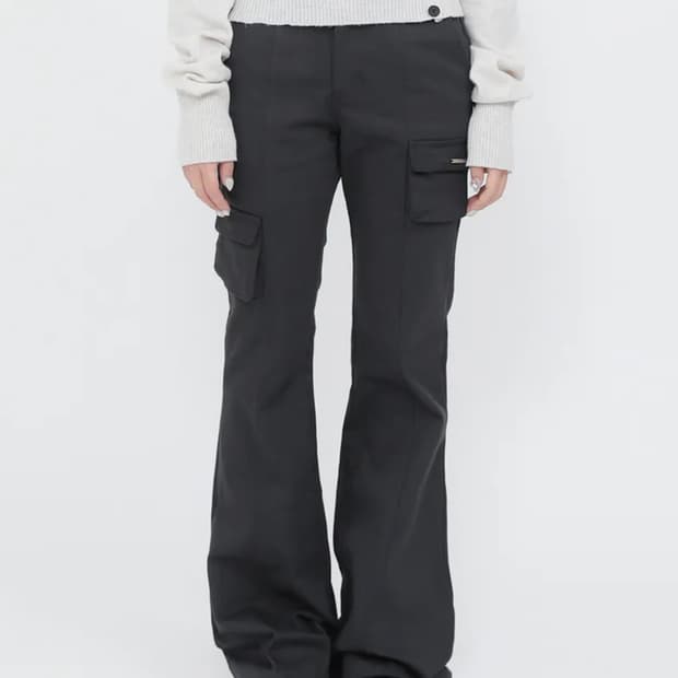 Line pocket cargo pants CHARCOAL 2