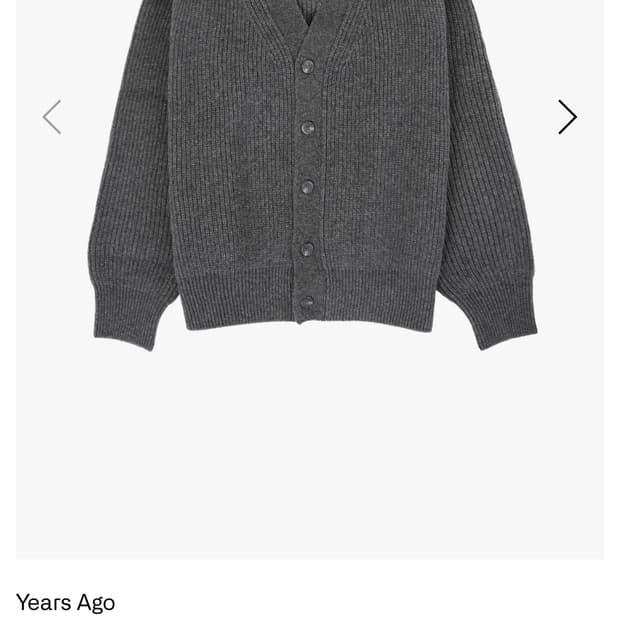 이얼즈어고 로버 울 가디건 다크 그레이 XL