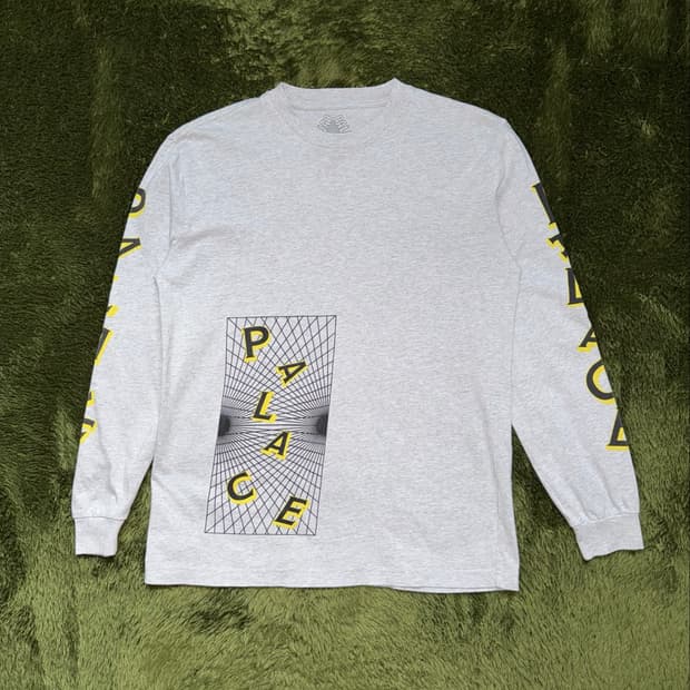 [M] Palace 팔라스 19ss Griddle 그래픽 롱슬리브 그레이
