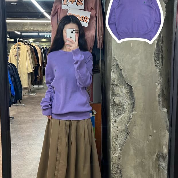 폴로 랄프로렌 니트 라이트퍼플 L #csz3226