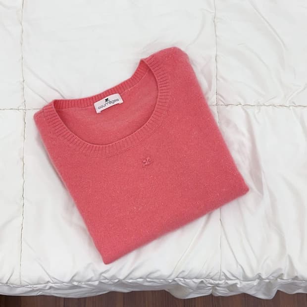 courreges / 꾸레쥬 핑크 캐시미어 니트 