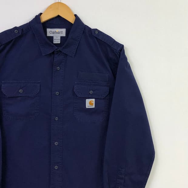 L 칼하트 네이비 워크 셔츠