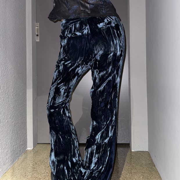 앤더슨벨 에리카 크링클 벨벳 팬츠