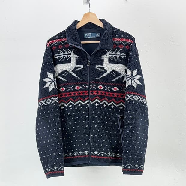 폴로 랄프로렌 노르딕 퀼팅 플러피 플리스 자켓