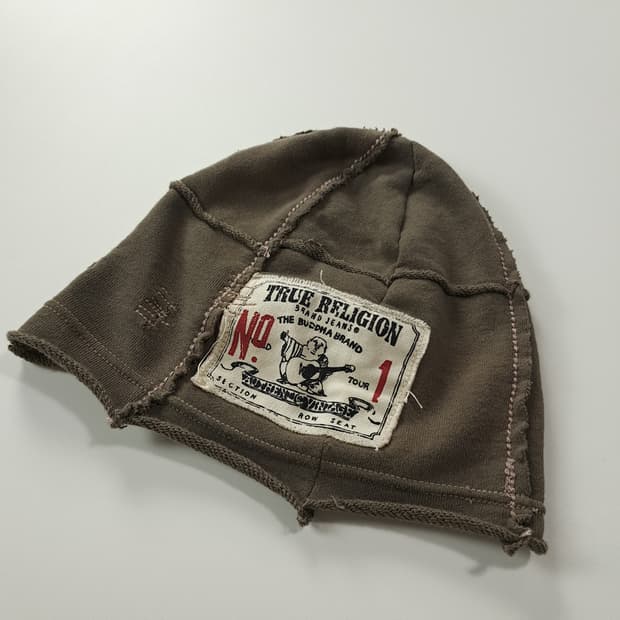 CK467 트루릴리전 00s 부다패치 로우엣지 브라운 비니 모자