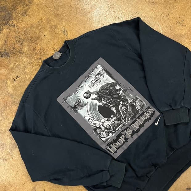 [정품/XL] 나이키 훕스 이즈 릴리젼 맨투맨 블랙 b10