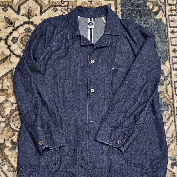 M] 포스트오버롤즈 빔즈플러스 데님 커버올 자켓