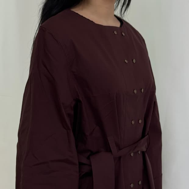 Soeur 와인색 셔츠 원피스