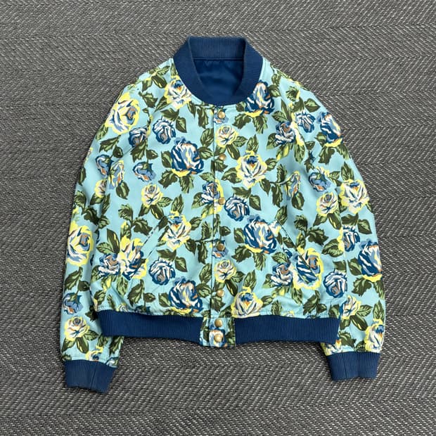 빔즈 플라워 리버시블 블루종 V0552 