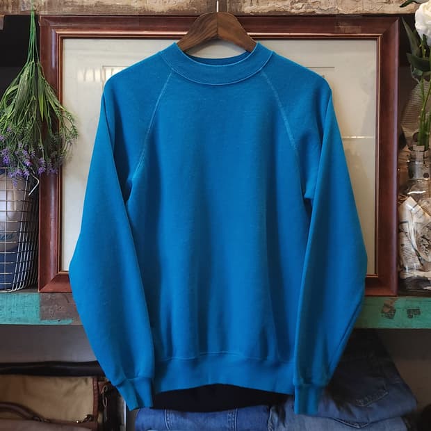 90s 헤인즈 빈티지 스웻셔츠 플레인 스웻셔츠 청록색 M