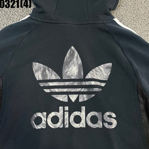 85 아디다스 삼선 후드티 블랙 지퍼 포인트 0321(4)