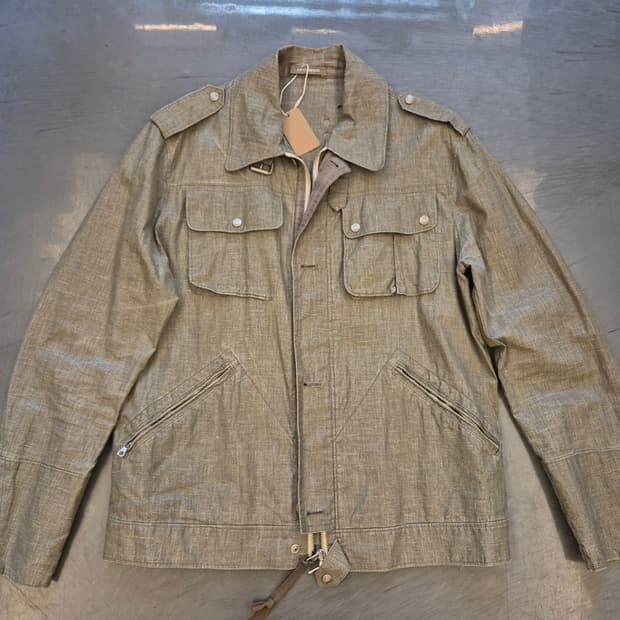 00s C.P COMPANY 밀리터리 린넨 자켓