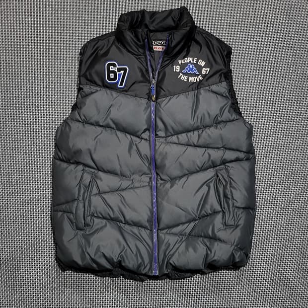 카파 배색 패딩 조끼 베스트 (L)