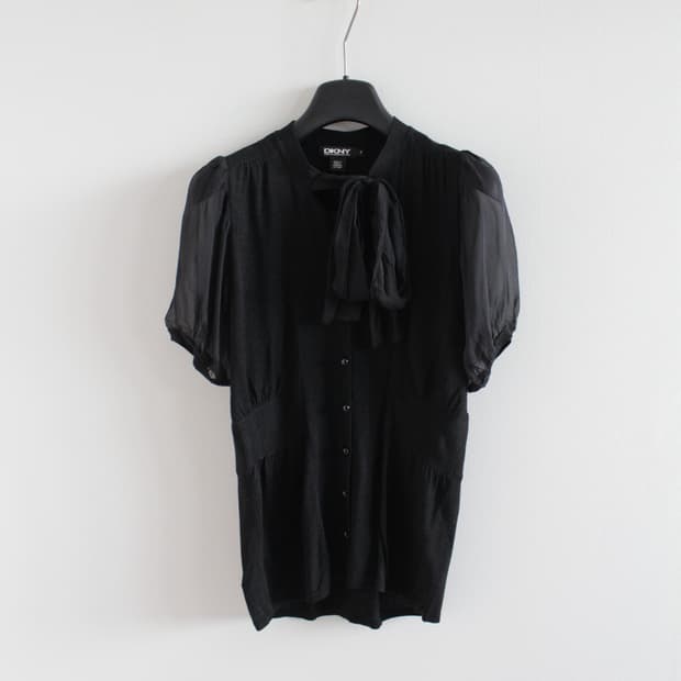 DKNY silk ribbon blouse