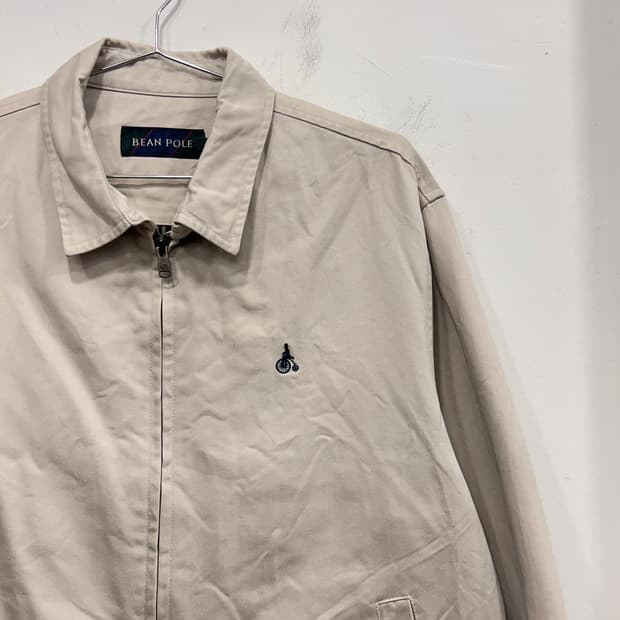 빈폴 스몰로고 집업 카라 코튼 워크자켓