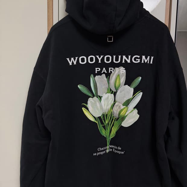 [48] 우영미 튤립 후드티 블랙