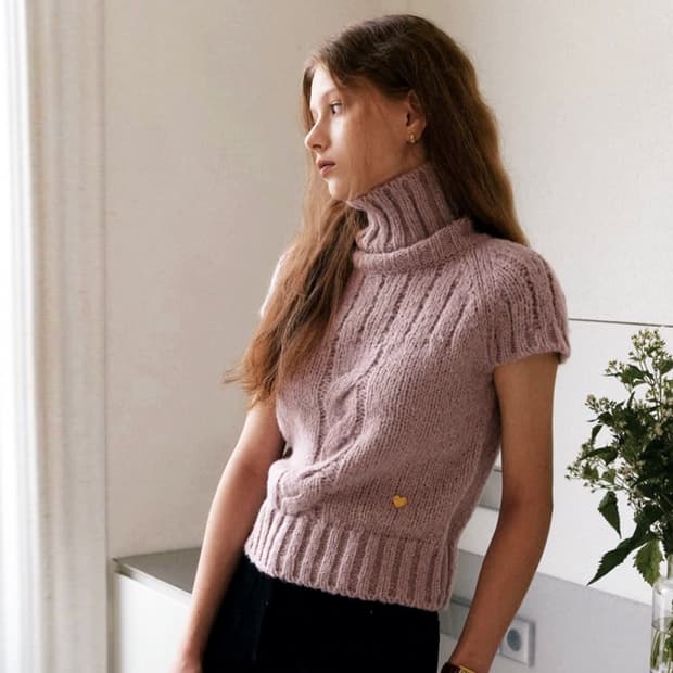 어랜(AARAN) 트위스트 터틀넥 니트 55-66 새상품