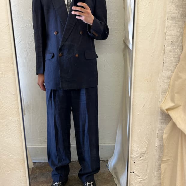 80‘s Christian Dior Monsieur 린넨 셋업