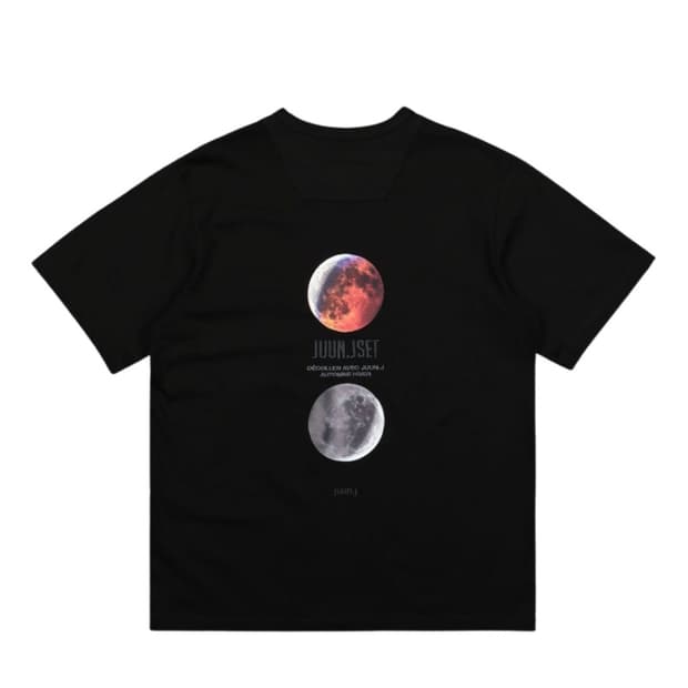 준지 JUUN.J 문 프린팅 블랙 티셔츠 L