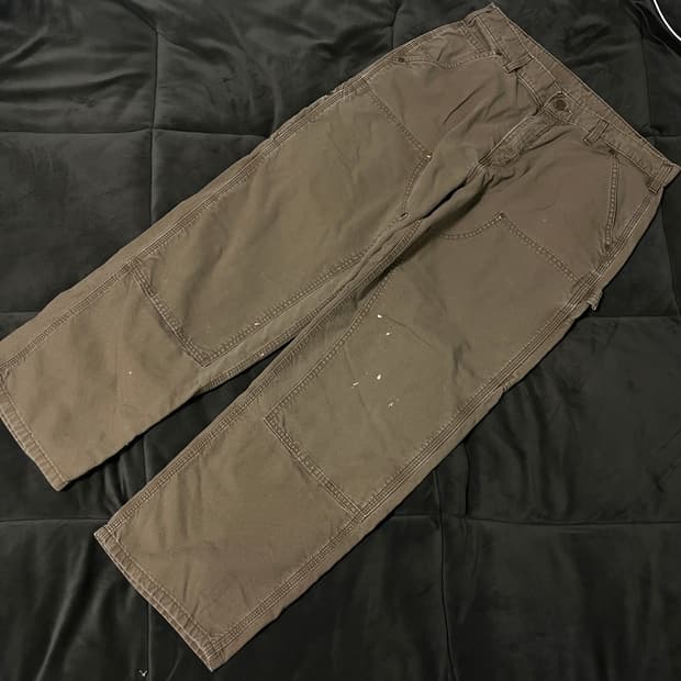 칼하트 더블니 브라운 33x30