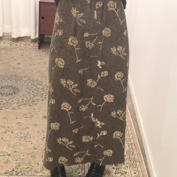 브라운 롱스커트