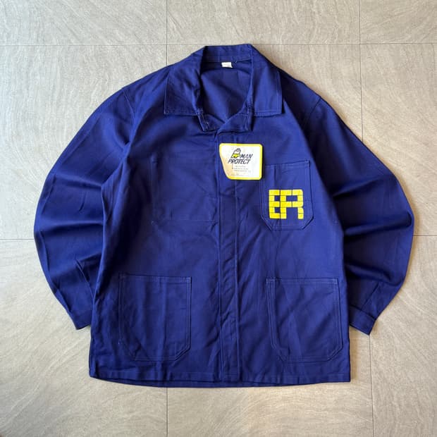90s 90년대 데드스탁 빈티지 프랑스 생산 프렌치 워크 자켓