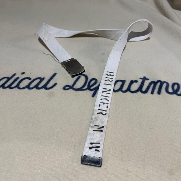 40s 대전용 USN 미해군 화이트 벨트