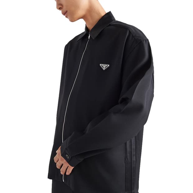 프라다 울 실크 셔츠