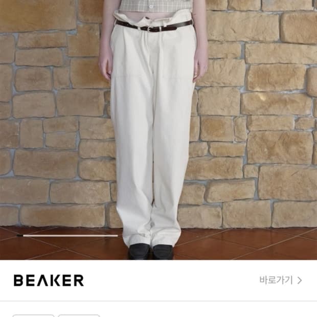 비아플레인 체크 블라우스