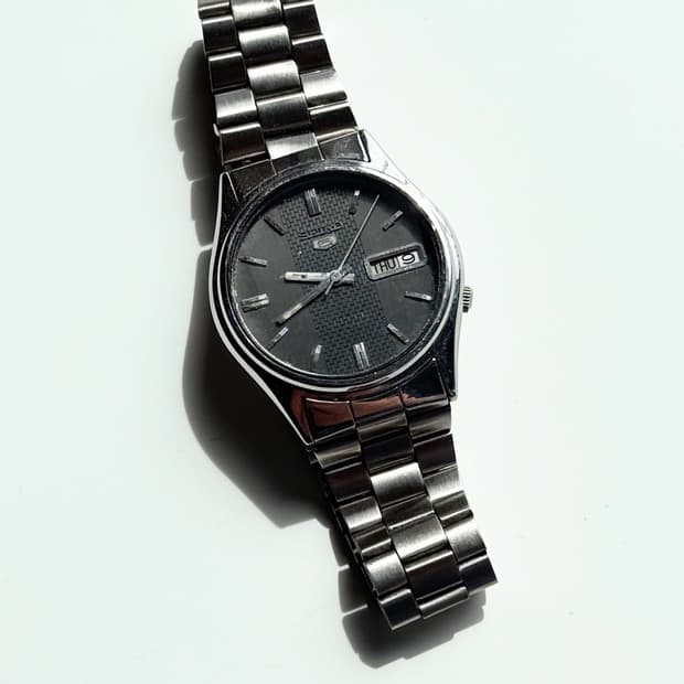 80s Seiko5 Automatic Vintage Metal Watch