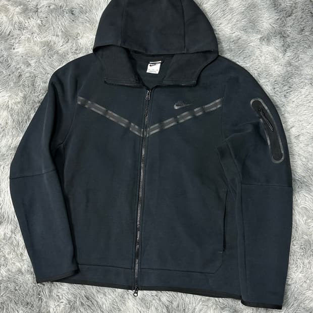 나이키 nsw 테크플리스 블랙 후드집업 XXL
