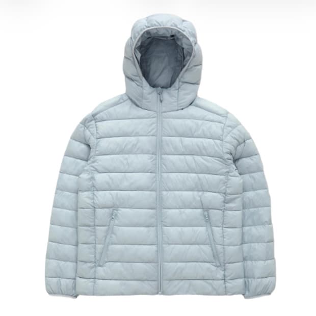 스파오 씬라이트 후드 자켓 페일 블루 m 새상품