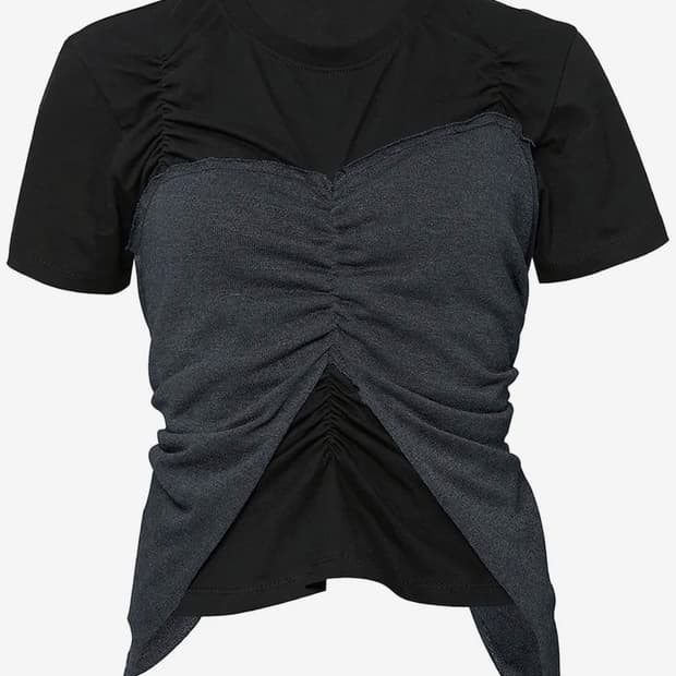 플레어업 Bustier Layered T-Shirt