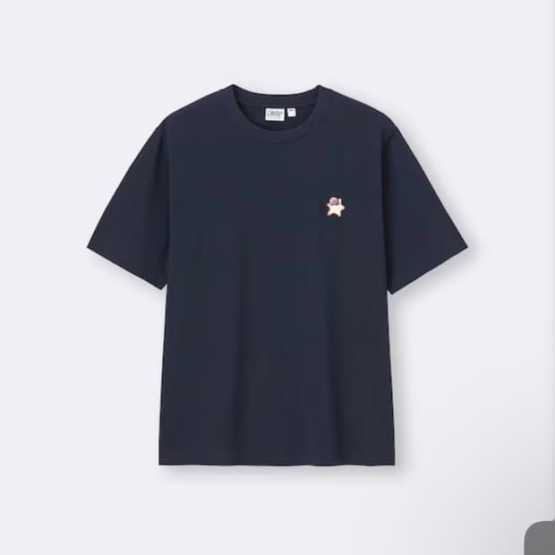 [3XL] GU 별의커비 그래픽 티셔츠 네이비