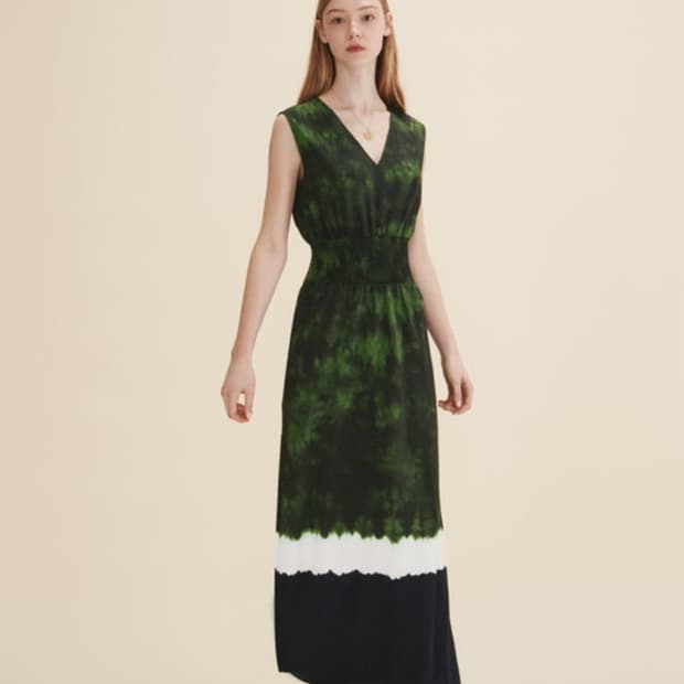 마쥬 실크블렌드 스모킹밴드 맥시롱원피스 1사이즈