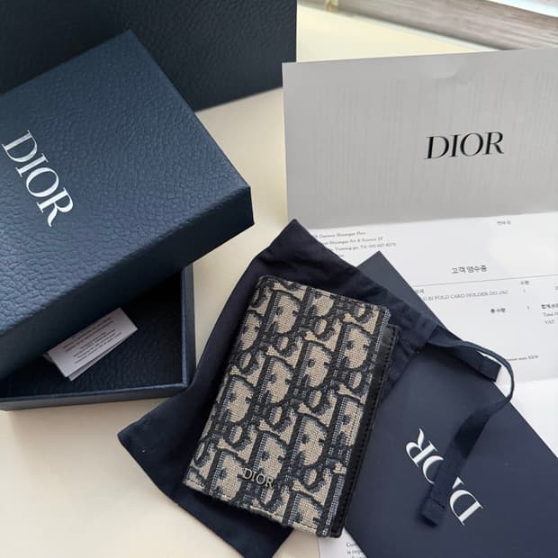 [백화점판] 디올 오블리크 오거나이저 카드지갑 새상품 풀구성