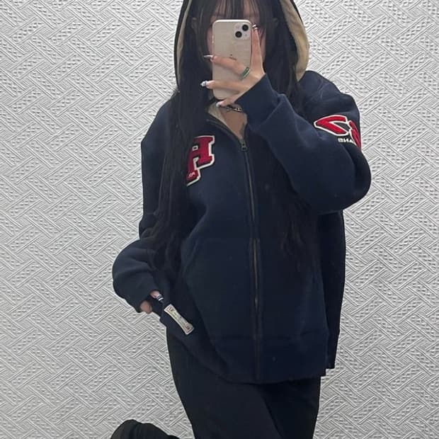 폴로 랄프로렌 올드스쿨 빈티지 자수패치 양털 후드집업 M C07724