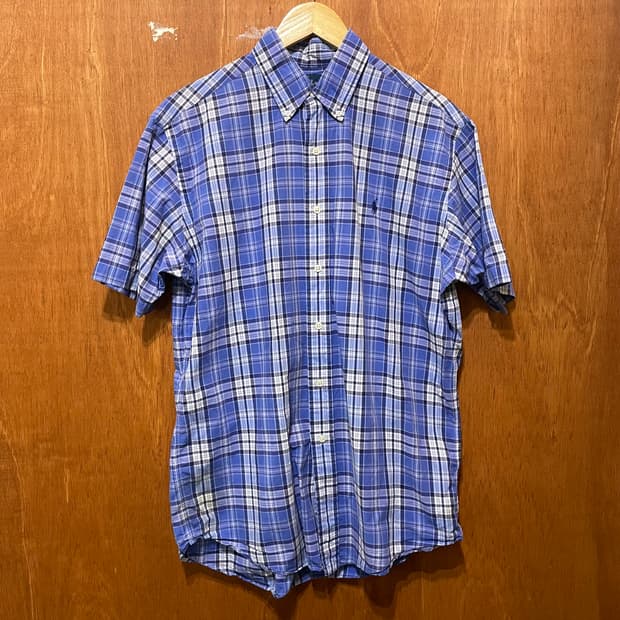  (M) POLO 폴로 랄프로렌 반팔 체크 셔츠 커스텀핏  